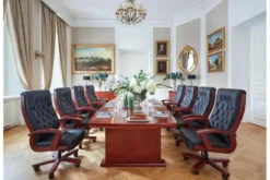 Tavolo conferenze in legno per ufficio PRESTIGE S610 4 Metri