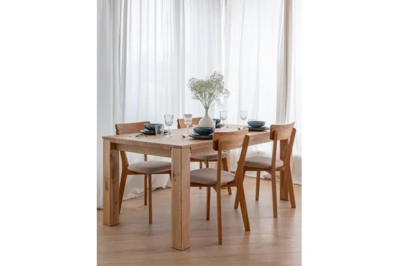 Tavolo da pranzo legno massello di rovere 90x160 GAIA