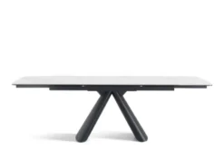 Tavolo moderno allungabile 160/240 cm stile marmo bianco OBSIDIAN