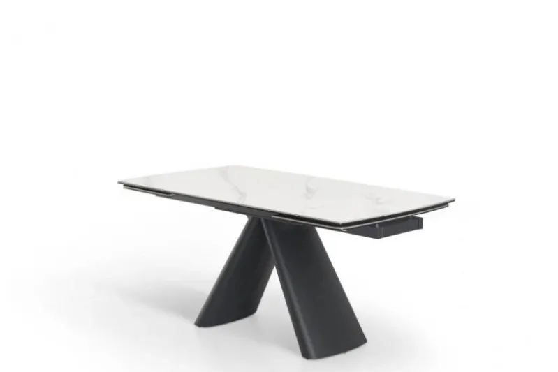 Tavolo moderno allungabile 160/240 cm stile marmo bianco OBSIDIAN