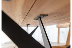 Tavolo ovale in rovere massello e metallo 180x90 SISTINA