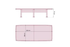 Tavolo per riunioni da ufficio PRESTIGE S610 3,2 Metri