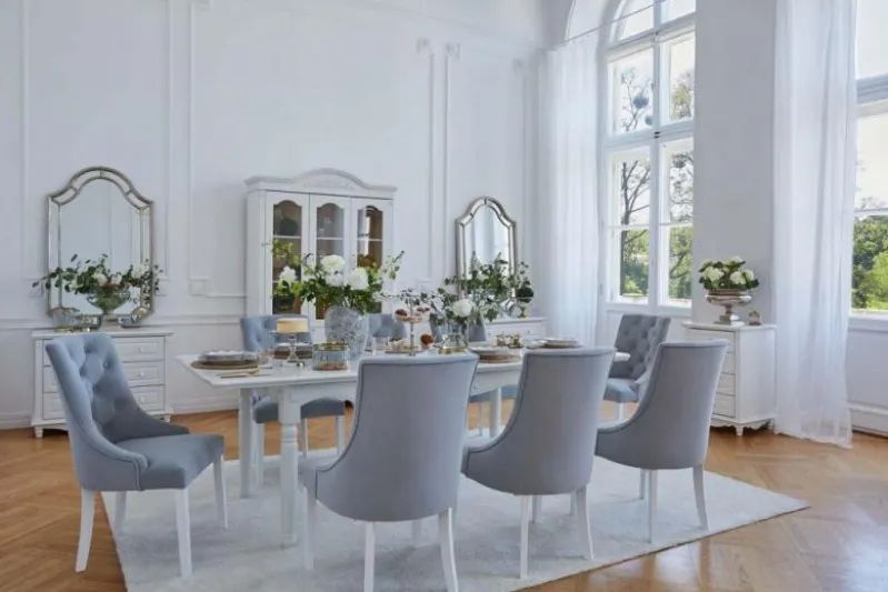 Tavolo provenzale allungabile in legno bianco Princess 828