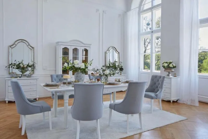 Tavolo provenzale allungabile in legno bianco Princess 828