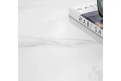 Tavolo rettangolare allungabile 12 posti 200/280 cm effetto marmo bianco NEXUS