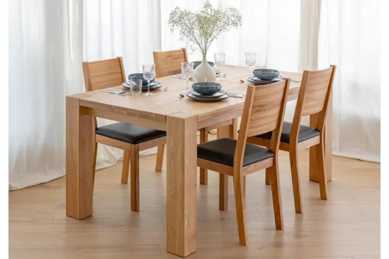 Tavolo rettangolare 100x200 rovere massello oliato SIENA