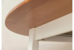 Tavolo rotondo allungabile pino massello bianco rovere 8/10 posti