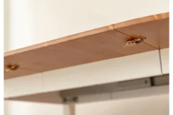 Tavolo rotondo allungabile pino massello bianco rovere 8/10 posti