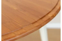 Tavolo rotondo allungabile pino massello bianco rovere 8/10 posti