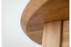 Tavolo rotondo in legno di rovere massello naturale 90 cm ORBETELLO