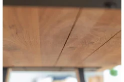 Tavolo rovere massello naturale gambe in metallo nero 100x200 GAVARDO