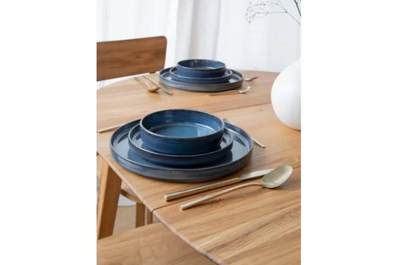 Tavolo rovere massello rotondo allungabile da 110 cm a 160 cm Orbetello