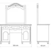 Toilette con specchio Princess 893 colore Bianco