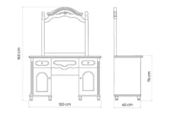 Toilette con specchio Princess 893 colore Bianco