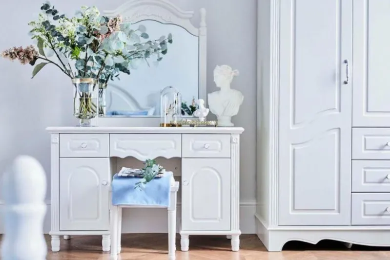 Toilette con specchio Princess 893 colore Bianco