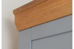 Vetrina a 1 anta pino massello grigia e rovere shabby