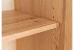 Vetrina 2 ante con vetro nero e frammento di tronco rovere massello