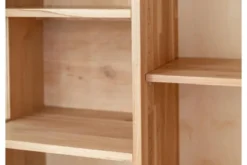 Vetrina 2 ante con vetro nero e frammento di tronco rovere massello