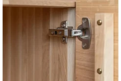 Vetrina 3 ante in legno naturale rovere massello moderna