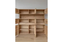 Vetrina 3 ante in legno naturale rovere massello moderna