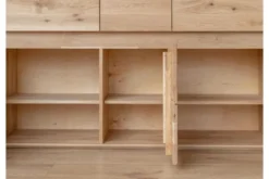Vetrina 3 ante in legno naturale rovere massello moderna