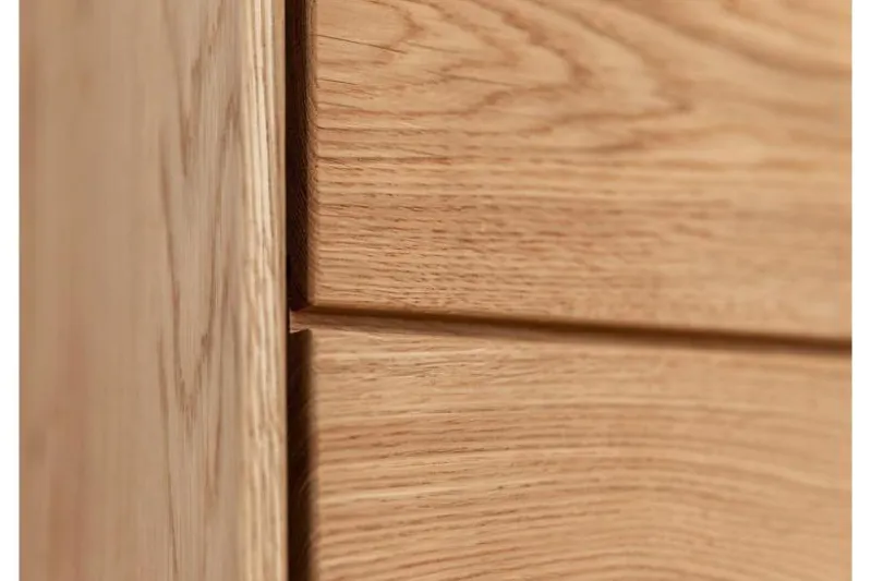 Vetrina bassa 2 ante design moderno in rovere massello grezzo