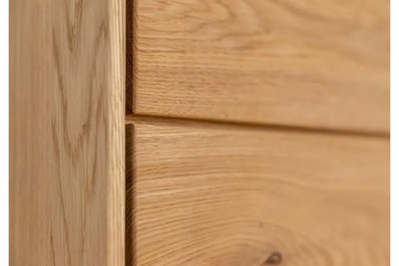 Vetrina bassa 2 ante design moderno in rovere massello grezzo