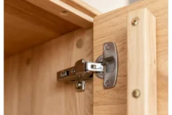 Vetrina bassa 2 ante design moderno in rovere massello grezzo