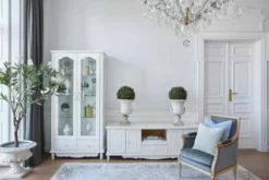 Vetrina bianca 2 ante stile provenzale Princess 861