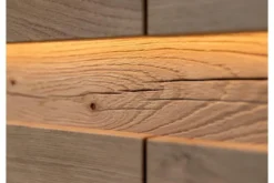 Vetrina moderna 2 ante apertura sinistra in legno massello oliato
