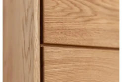 Vetrina moderna 2 ante apertura sinistra in legno massello oliato