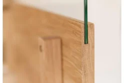 Vetrina moderna 2 ante apertura sinistra in legno massello oliato