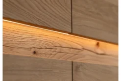 Vetrina moderna 2 ante apertura sinistra in legno massello oliato