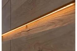 Vetrina moderna 2 ante apertura sinistra in legno massello oliato