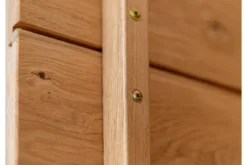 Vetrina moderna 2 ante apertura sinistra in legno massello oliato