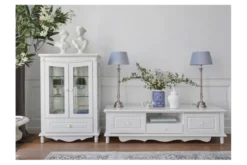 Vetrina provenzale bassa 2 anta Princess 860 colore Bianco