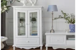 Vetrina provenzale bassa 2 anta Princess 860 colore Bianco