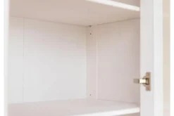 Vetrina shabby bianca e tabacco pino massello 1 anta