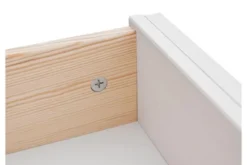 Vetrina shabby chic 2 ante pino massello bianco top naturale