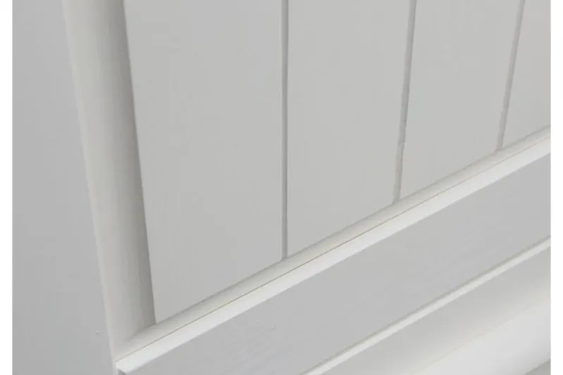 Vetrina shabby chic 2 ante pino massello bianco top naturale