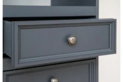 Vetrinetta libreria pino massello grafite e naturale shabby chic